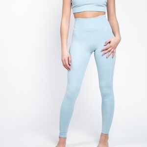 Girlfriend Collective Sky Blue High-Waisted Leggings